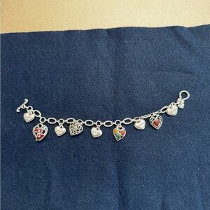 Brighton Silver Red Dress Bracelet
